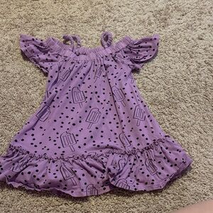 Purple Kids Dress with Popsicle Print